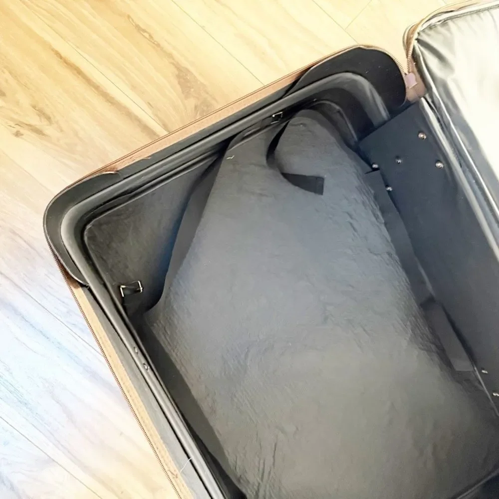 GIVENCHY | Vintage Large Rolling Carpet Luggage Floral Feather Foliage Tapestry